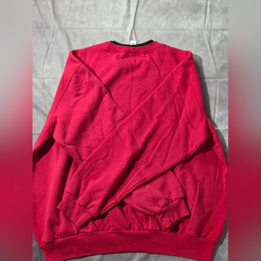 Decorated Originals Red Bears Xmas Tree Crewneck Sweatshirt Wm XL Grannycore EUC - Picture 7 of 7